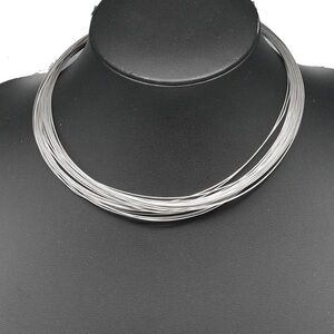 Tiffany & Co. Ultra-Rare Vintage Solid Sterling Silver 30 Wire Necklace